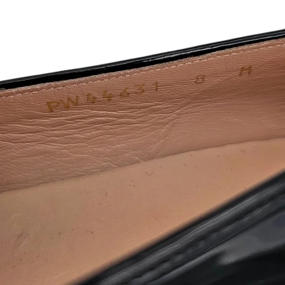 Stuart Weitzman Leather Square Toe Tassle Loafer Flats Black Size 8 - Picture 12 of 13